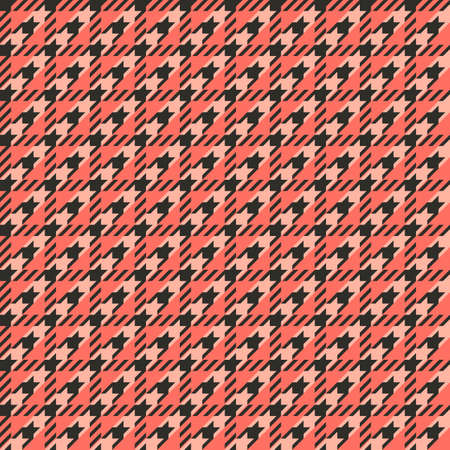 Houndstooth seamless pattern. Tartan tweed print. Vector illustration.