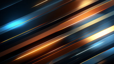 Colorful neon light background. Dark gray and light bronze, bold lines, geometric shapes.の素材