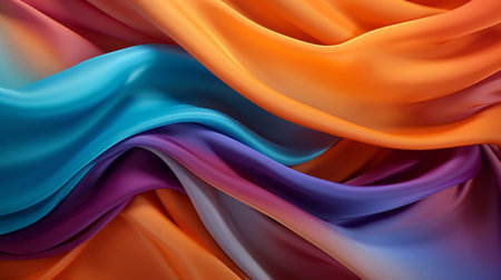 Colored modern canvas with swirls light violet and orange, light magenta and turquoise colors. Fluid background.の素材