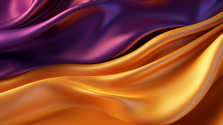 Colored modern canvas with swirls light violet and orange colors. Fluid background.の素材