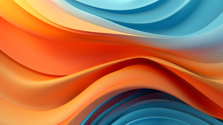 Fluid background. Colored modern canvas with blue, orange and turquoise colors.の素材