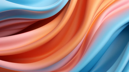 Colored modern canvas with swirls light violet and orange, light magenta and turquoise colors. Fluid background.の素材