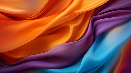 Colored modern canvas with swirls light violet and orange, light magenta and turquoise colors. Fluid background.の素材