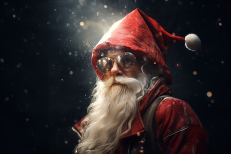 Steampunk fantasy Santa Claus in Hyper realism style.の素材