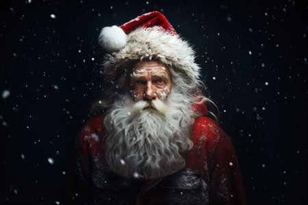 Santa Claus in Hyper realism style. Charming retro fantasy Santa.の素材