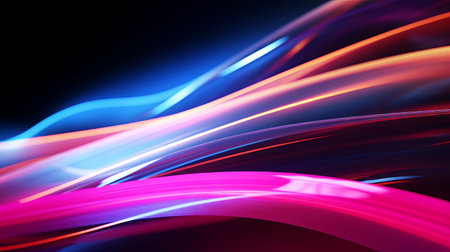 abstract background with smooth lines in red, blue and pink colorsの素材