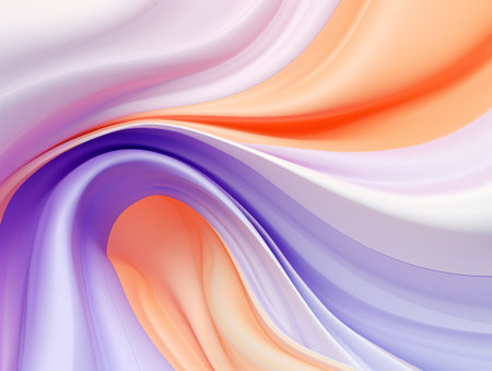 Colorful abstract swirl background, light violet and orange colors.の素材