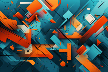 abstract background, futuristic illustration, dynamic composition with geometric elementsの素材