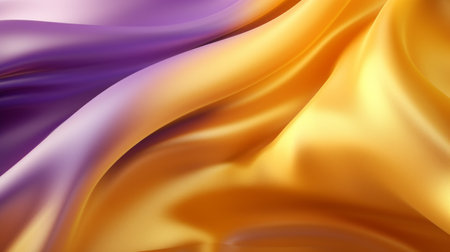 Bright draped silk backdrop. Satin luxury curtain background. Shiny liquid fabric. Soft folds, wavy lines, ripple effect.の素材