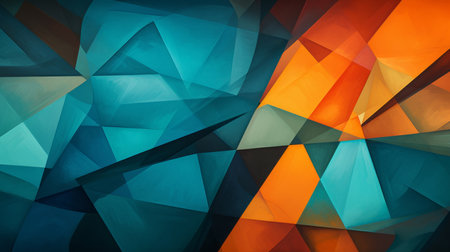 Abstract polygonal background. Multicolored geometric abstract background.の素材