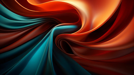 abstract background with smooth lines in orange, red and blue colorsの素材