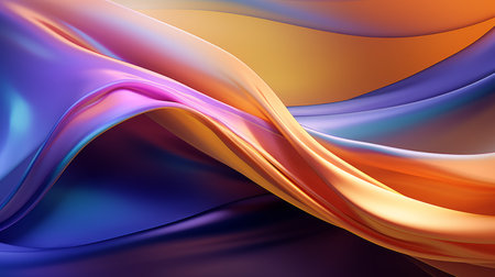 Colored modern canvas with swirls light violet and orange, light magenta and turquoise colors. Fluid background.の素材