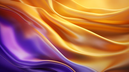 abstract background with smooth lines in yellow, orange and purple colorsの素材