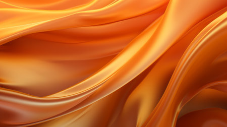 abstract orange silk background with some smooth lines in it (3d render)の素材