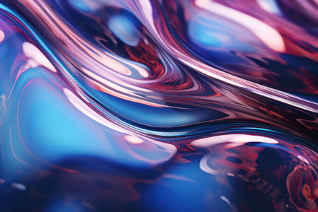 abstract background of blue and pink liquid with some smooth lines in itの素材