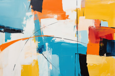 Abstract art with bold colors and dynamic linesの素材