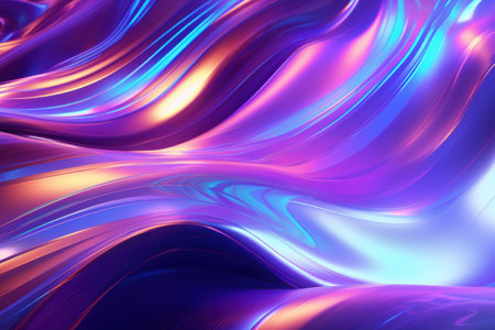 Colorful abstract waves with vibrant huesの素材