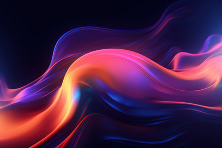 Colorful abstract waves with vibrant huesの素材
