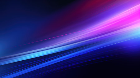 Abstract colorful light streaks on a dark backgroundの素材