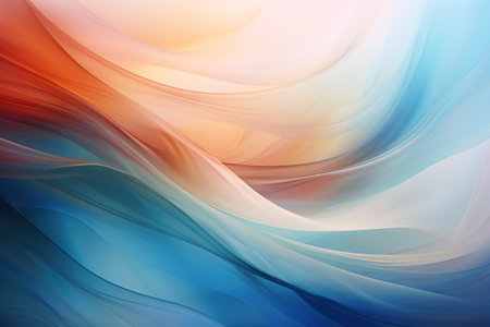 Colorful abstract waves blending smoothlyの素材