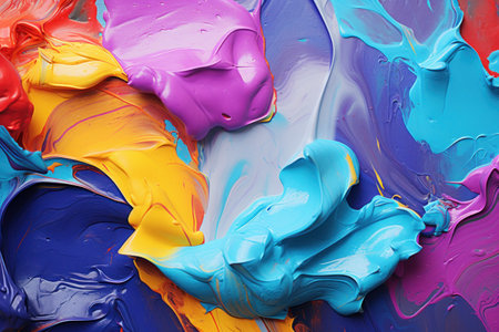 Colorful abstract paint texture with vibrant huesの素材