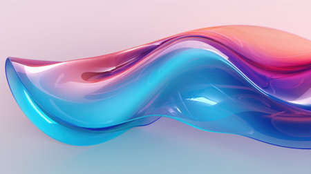 Abstract colorful wave design on light backgroundの素材