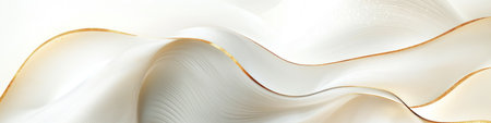 White waves. Flow background. Golden lines and waves.の素材
