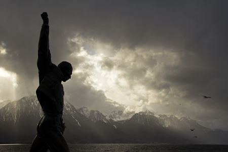Statue with a viewの写真素材