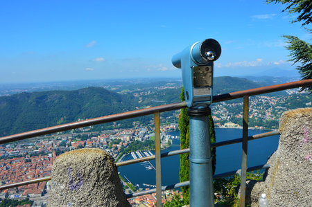 Como Lake, Brunate, Italyのeditorial素材