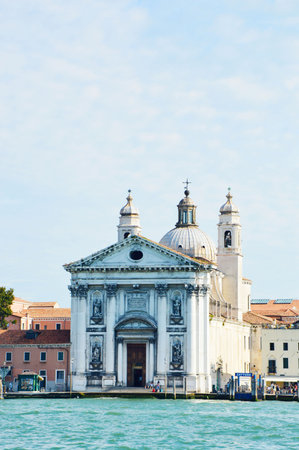 Canal Grande with church of Santa Maria della Visitazione and church of Santa Maria del Rosario gave the Gesuati, Venice, Italy, summer 2016のeditorial素材