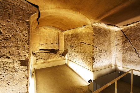 TURIN, ITALY - AUGUST 19, 2021: reconstructed temple of Ellesyia in the Egyptian Museum of Turin, Italyのeditorial素材