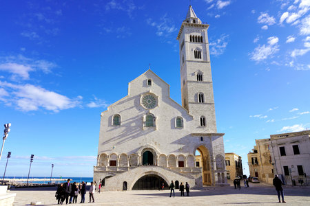Trani Cathedral dedicated to Saint Nicholas the Pilgrim in Trani, Apulia, Italyのeditorial素材