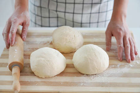 Homemade bread preparation with rising prices of bread on market. Economic crisis. Increase in the...