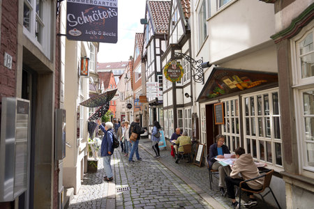 BREMEN, GERMANY - JULY, 7 2022: Schnoor old neighborhood in Bremen, Germanyのeditorial素材