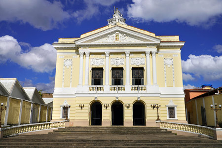 Municipal Theatre of Sao Joao del Rei, Minas Gerais, Brazilの写真素材