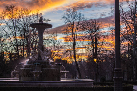 Parque del Retiro in Madridの写真素材