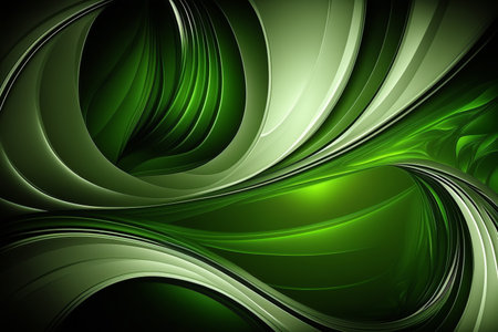 Green abstract background. Generative AI illustration.の素材