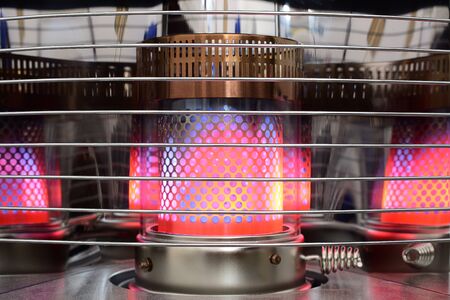 Pariffin heater nearly completely litの写真素材