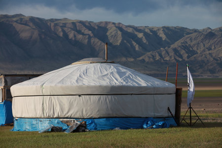 among the mountainsの写真素材