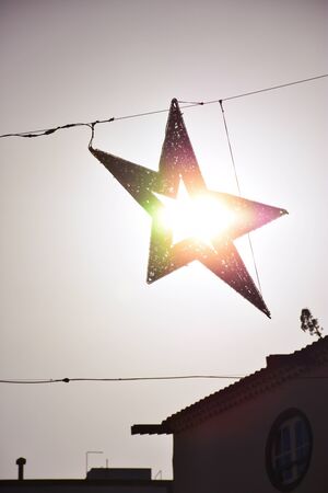 Sunlight crossing to Christmas ornament in La Laguna