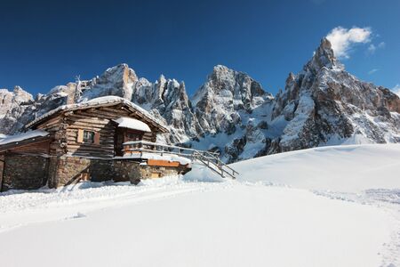 ski resort in the italian alpsの写真素材