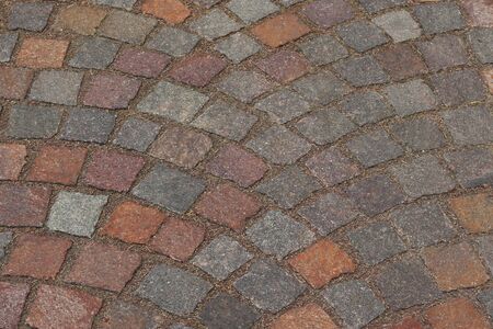multi-colored square old stone pavementの写真素材