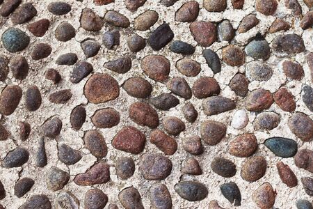 multi-colored stone texture road backgroundの写真素材
