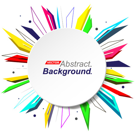 Abstract composition. Minimalistic fashion backdrop design. Circle explosion icon. Brand logo. Patch band font texture. Modern ad banner. Triangles connection fiber. Round text frame. Stock vector artのイラスト素材