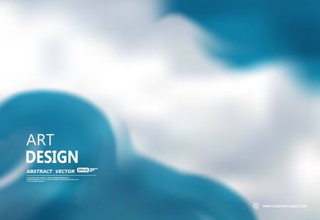Creative abstract composition in minimalistic fashion. Fancy font design for banner, cover, flyer, ad text fiber, frame, modern website or internet web page. Blue sky icon with elegant cloudsのイラスト素材