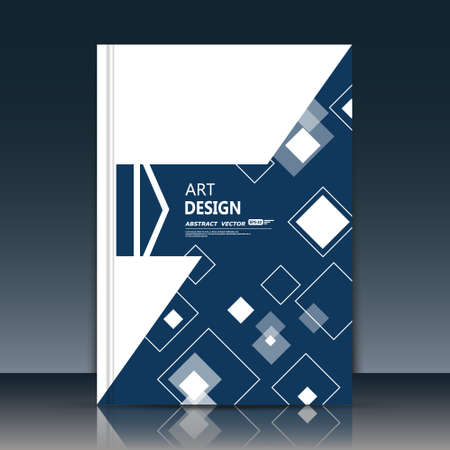 Abstract composition, quadrangle font texture, white, black section, square part construction, a4 brochureのイラスト素材