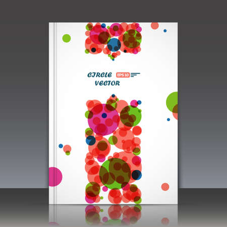 Abstract composition, text frame surface, white a4 brochureのイラスト素材