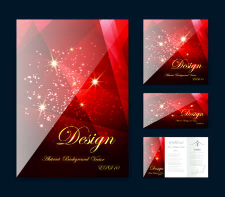 Abstract composition, business card set, event info text, elegant geometric font texture, a4 brochure  bannerのイラスト素材