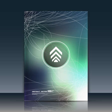 Abstract composition, text frame surface, green a4 brochure title sheet, creative figure logo sign icon, trademark symbol design, firm name emblem, banner form, flier fashion art, EPS10 vectorのイラスト素材