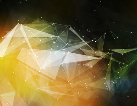 Abstract composition, futuristic technology, yellow font texture, white cybernetic dots, creative banner figure, wallpaper, outer space flyer fiber, neon star light matrix, EPS10 backdrop, vectorのイラスト素材